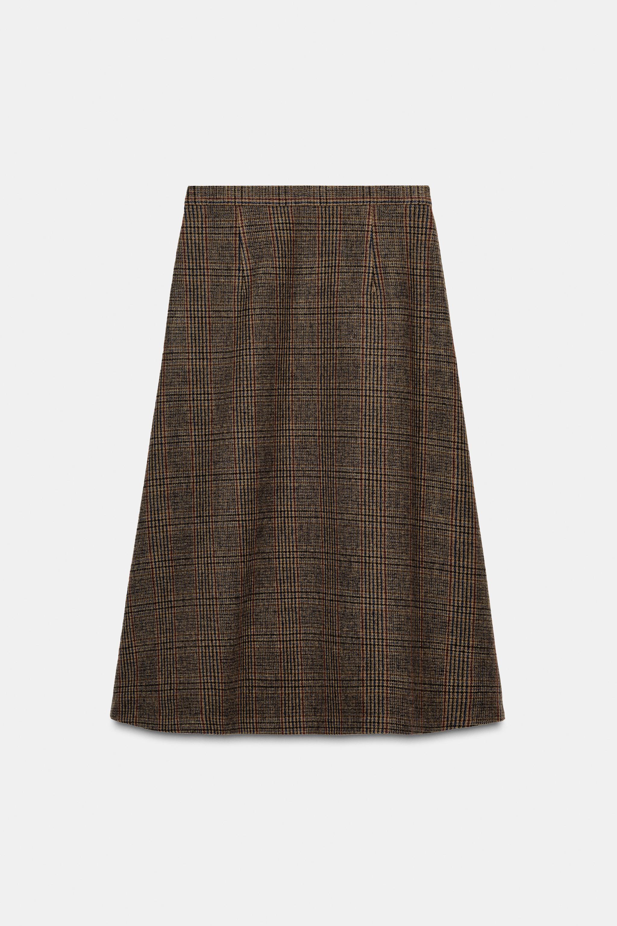 PLAID PLEATED SKIRT WITH WOOL ZW COLLECTION